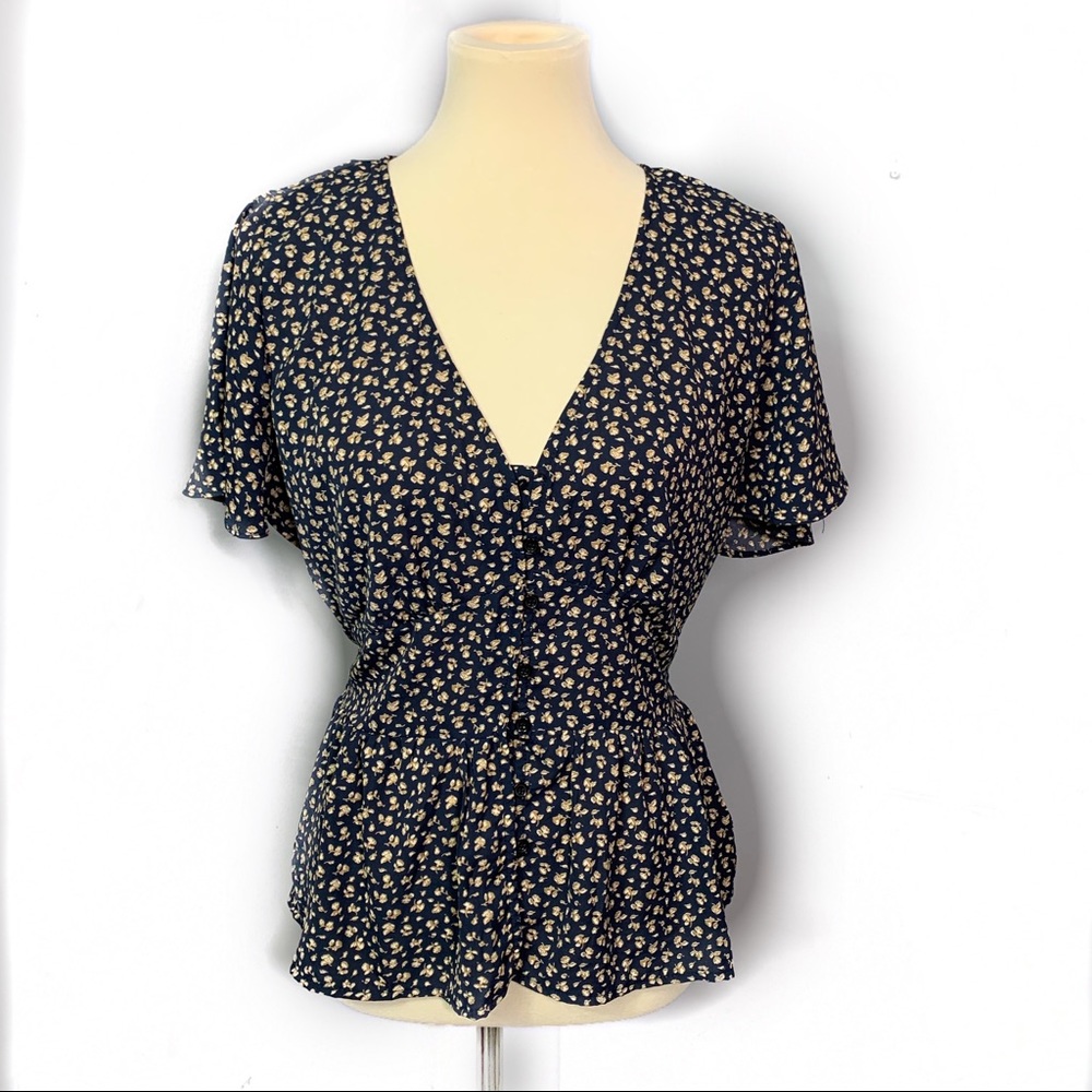 Blush J floral print top